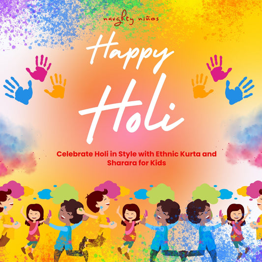 Celebrate Holi in Style with Ethnic Kurta and Sharara for Kids