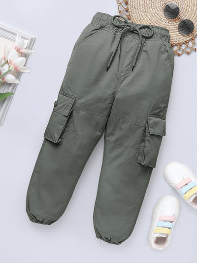 Cotton Grey Cargo for Girls & Boys