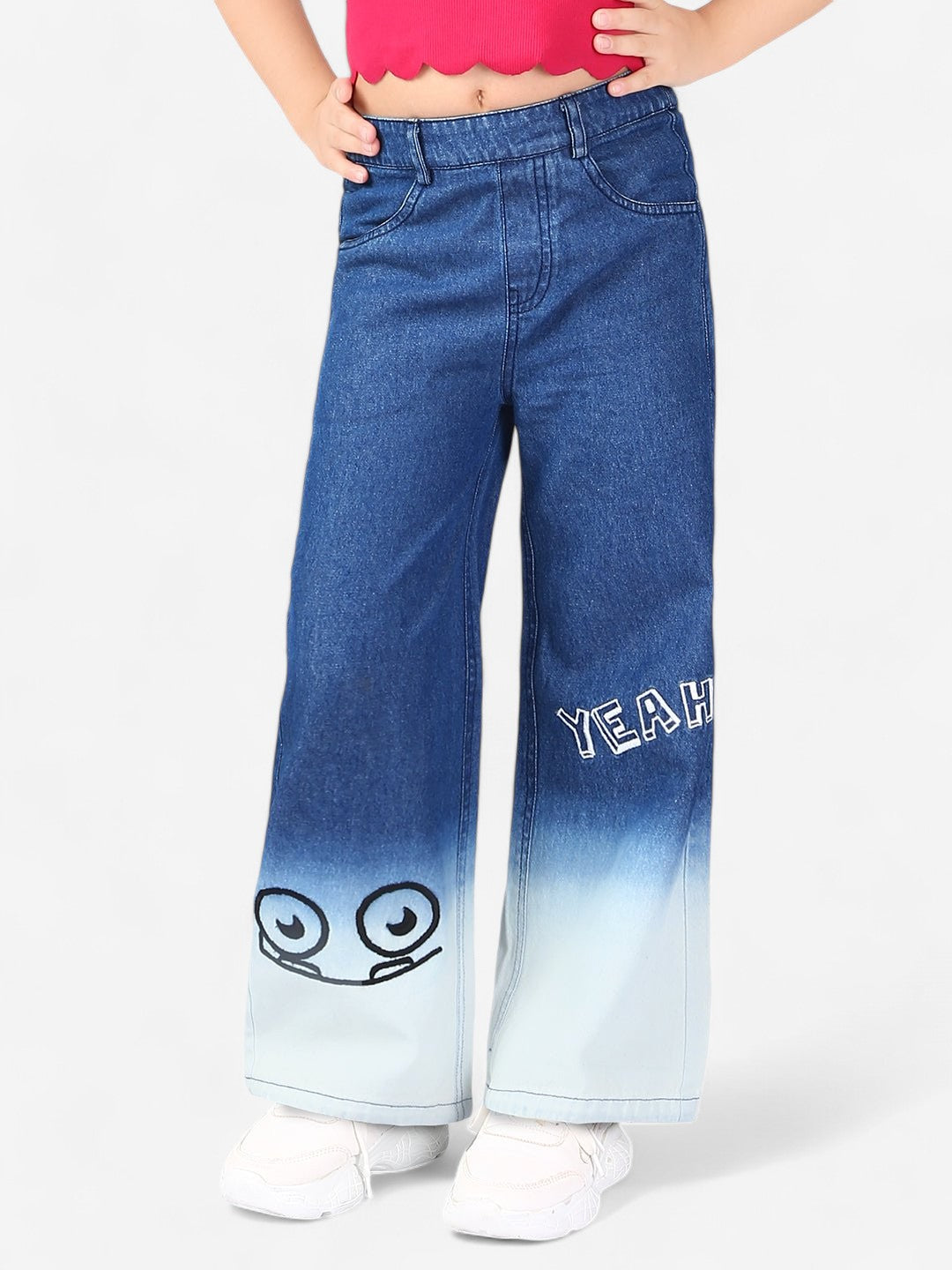 Girls Denim Embroidered Jeans