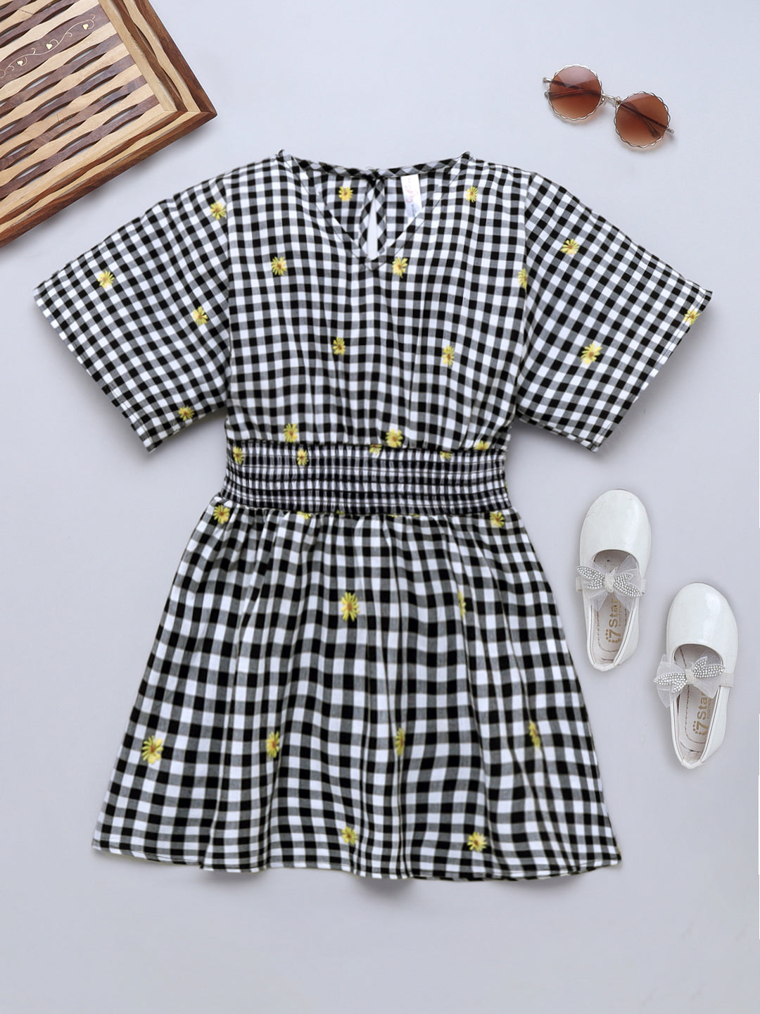 Girls Cotton Flared Dress