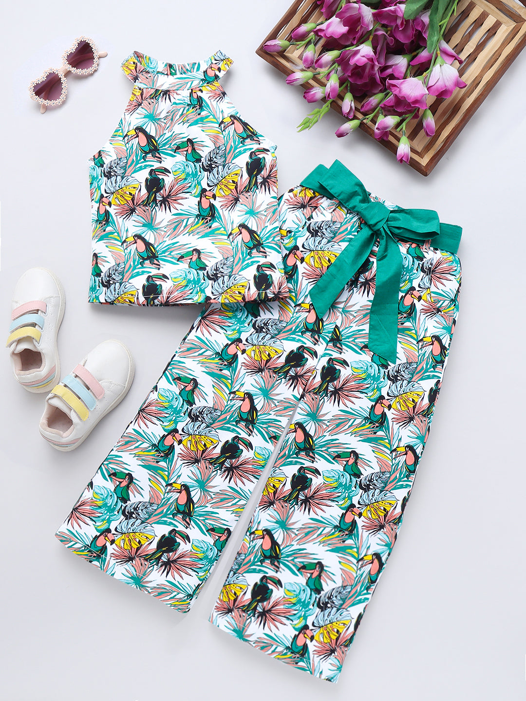 Girls Cotton Top with Palazzo
