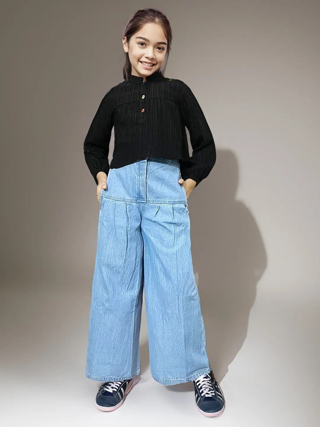Girls Top with Denim Jeans
