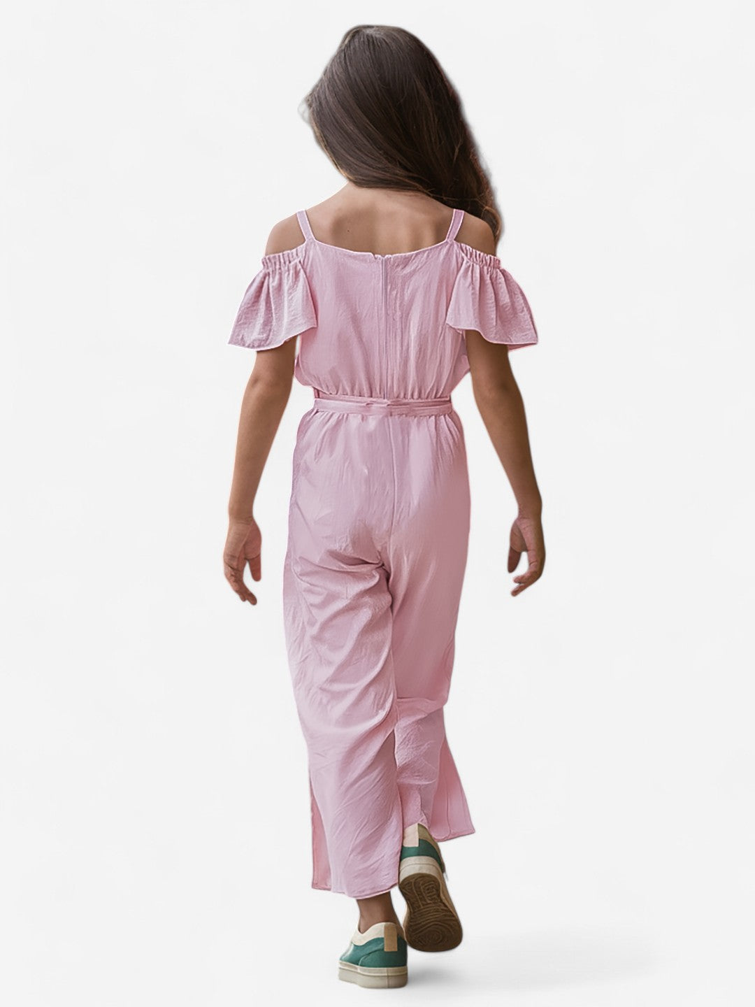 Girls Rayon Schiffli Jumpsuit