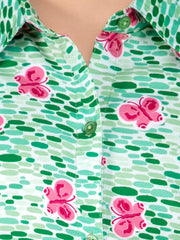 Printed Halter Collar Neck Sleeveless Polyester Clothing Set For Girls