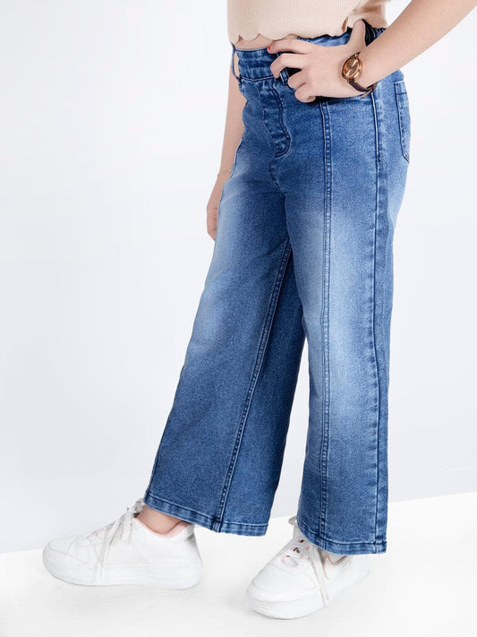 Blue Washed Flaired Jeans 1080