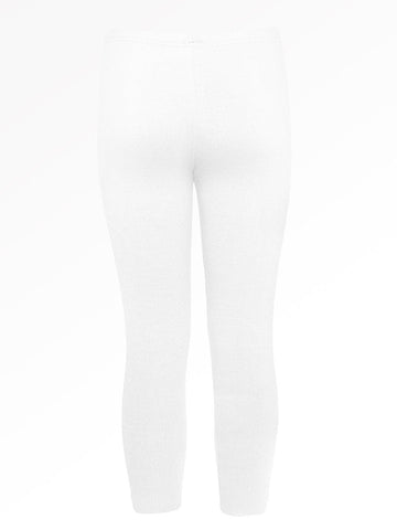 Cotton Basic Solid Full Length Leggings For Girls