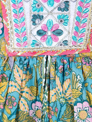 Ethnic Printed 3 Piece Kurta Sharara & Dupatta Set In Cotton For Girls