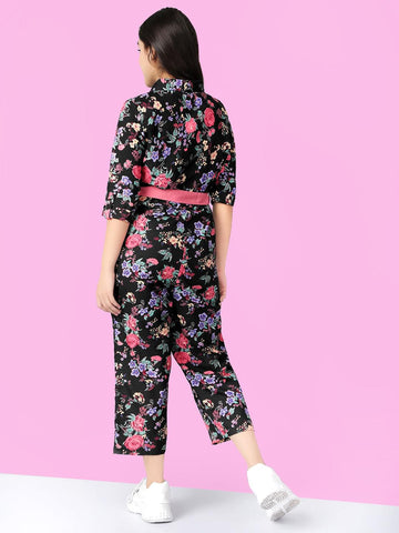 Floral Printed Rayon Jumpsuit For Teens