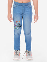 Printed Washed Jeggings