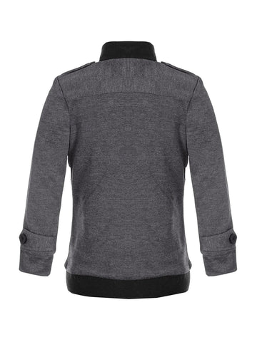 Unisex Grey Solid Sweatshirt