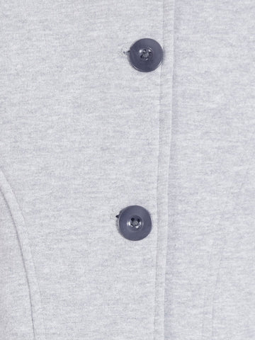 Unisex Melange Grey Solid Sweatshirts